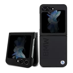 BMW Mobilskal till Galaxy Z Flip 5 Läder Hot Stamp - Svart