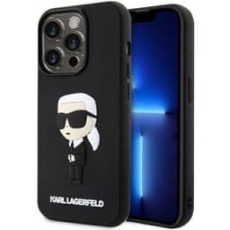 Karl Lagerfeld Mobilskal till iPhone 14 Pro Rubber Ikonik 3D Svart