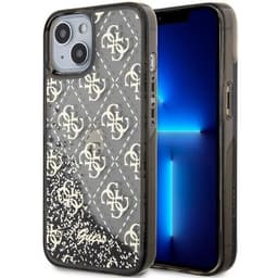 Guess Mobilskal till iPhone 14 Liquid Glitter - Svart