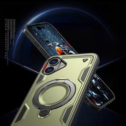 Mobilskal till iPhone 16 MagSafe Hybrid Armor Trendy - Grön