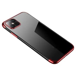 Clear Gel TPU Electroplating frame Mobilskal Xiaomi Mi 11 - Röd