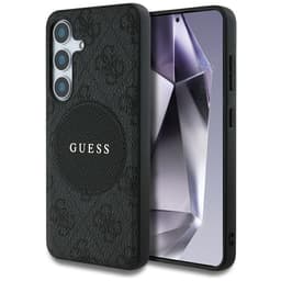 Guess Mobilskal till Galaxy S25 Ultra MagSafe Round Patch Classic Logo - Svart