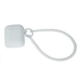 Silicone Protective Case with Hand Strap compatible with AirPods 4 - White
