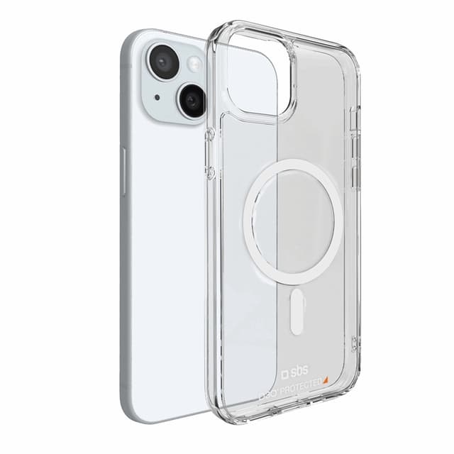 SBS Mobilskal till iPhone 15 Magsafe D3O - Transparent