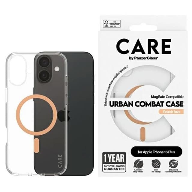 CARE By PanzerGlass iPhone 16 Plus Mobilskal MagSafe - Peachy