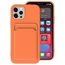Mobilskal till iPhone 15 Pro Max Korthållare Silikon - Orange