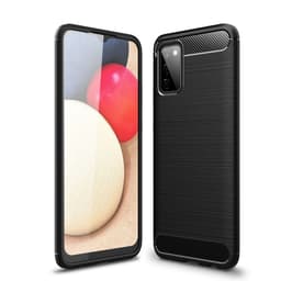 TPU Carbon Mobilskal Galaxy A02S - Svart
