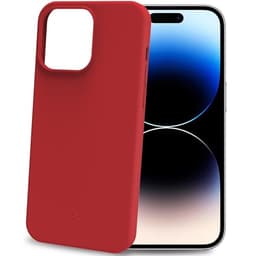 Celly Mobilskal till iPhone 16 Pro Cromo Soft Rubber - Röd