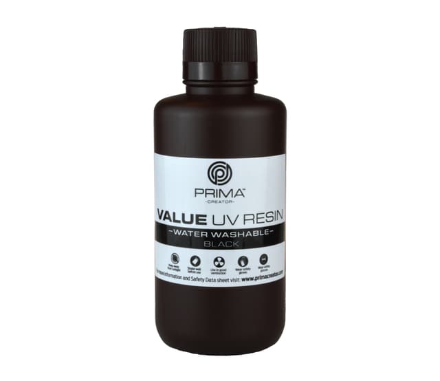 Prima vatten tvättbar UV-harts-500 ml-svart