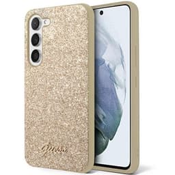 Guess Mobilskal till Galaxy S24 Glitter Script - Guld