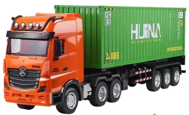 HuiNa Sættevogn med container 2.4 GHz 1:18