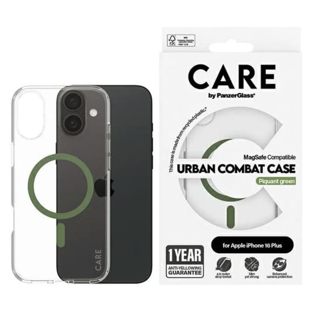 CARE By PanzerGlass iPhone 16 Plus Mobilskal MagSafe - Grön