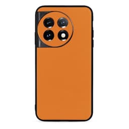 Mobilskal till OnePlus 11 Äkta Läder Coated TPU - Orange
