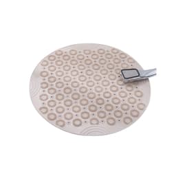Sklisikker badematte, TPE dusjmatte med dreneringshull, 30 cm rund Hvit