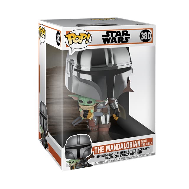 Funko POP! StarWars Mandalorian 10" Chrome figur