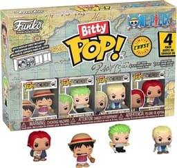 Funko Bitty POP! Luffy, Zoro, Morgan, Shanks actionfigurer