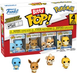 Funko Bitty POP! Squirtle, Eeeve, Growlithe, Psyduck actionfigurer
