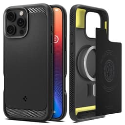 Spigen Mobilskal till iPhone 16 Pro Max Magsafe Rugged Armor - Svart