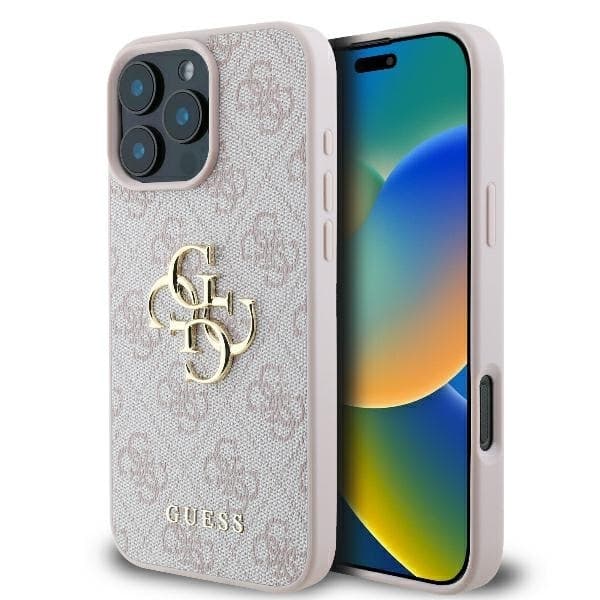 Guess Mobilskal till iPhone 16 4G Big Logo - Rosa