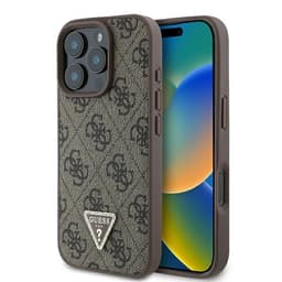 Guess Mobilskal till iPhone 16 Pro 4G Triangle Strass - Brun