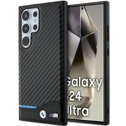 BMW Mobilskal till Galaxy S24 Ultra Läder Carbon - Svart