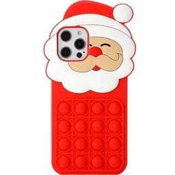 Mobilskal till iPhone 12 Pro Max Silikon Santa Claus Pop It - Röd