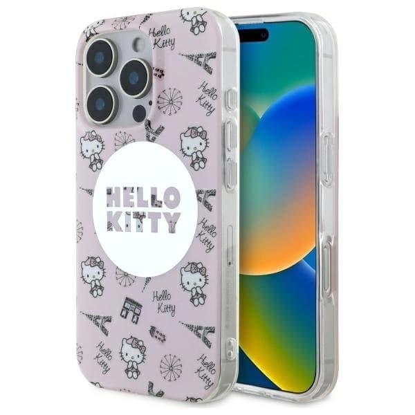 Hello Kitty Mobilskal till iPhone 16 Pro Max MagSafe IML All Over Paris