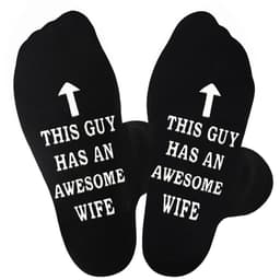 Roliga Strumpor Herr andningsbara bomull halkfria ""This Guy Has An Awesome Wife""