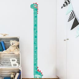 Veggklistremerke for mål av vekstlengde - Vekstdiagram - Dinosaur