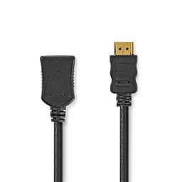 Nedis High Speed ​​HDMI kabel med Ethernet | HDMIKontakt | HDMIUtgång | 4K@60Hz | ARC | 10.2 Gbps | 1.00 m | Rund | PVC | Svart | Label