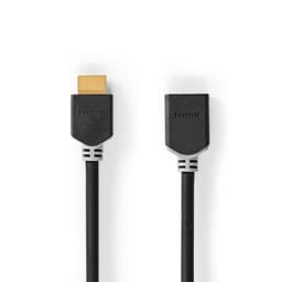 Nedis High Speed ​​HDMI ™ kabel med Ethernet | HDMI™ Kontakt | HDMI™ Utgång | 4K@60Hz | ARC | 18 Gbps | 3.00 m | Rund | PVC | Antracit | Låda