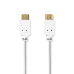 Nedis High Speed ​​HDMI kabel med Ethernet | HDMIKontakt | HDMIKontakt | 4K@60Hz | ARC | 18 Gbps | 2.00 m | Rund | PVC | Vit | Label