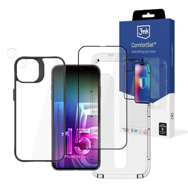 3MK [4 PACK] iPhone 15 Skyddspaket Comfort Set