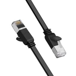 Ugreen platt Ethernet Kabel RJ45 Cat 6 UTP 1000 Mbps 1 m Svart