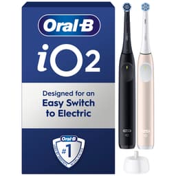 Oral-B iO2 Duo elektrisk tandbørste 612470 (Nattesort+ Rolig Pink)