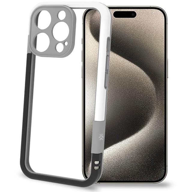Celly Mobilskal till iPhone 16 Pro Max Bumper - Svart/Vit
