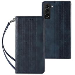 Galaxy S22 Plus Plånboksfodral Magnet Strap - Blå
