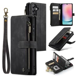 CASEME Galaxy A24 4G Plånboksfodral C30 Zipper - Svart
