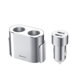 BASEUS 1-till-2 cigarettändare x2 80W billaddare 2xUSB 3.1A
