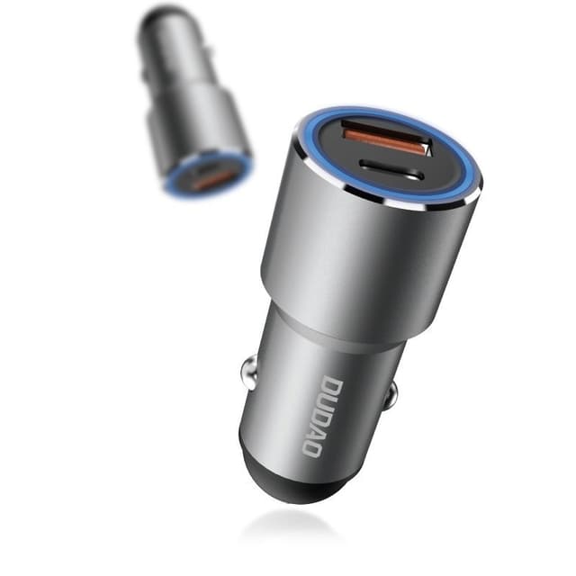 Dudao Billaddare USB/USB-C snabb laddning 22.5 W Grå