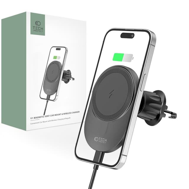 Tech-Protect Magsafe Billaddare Magnetic 15W - Svart