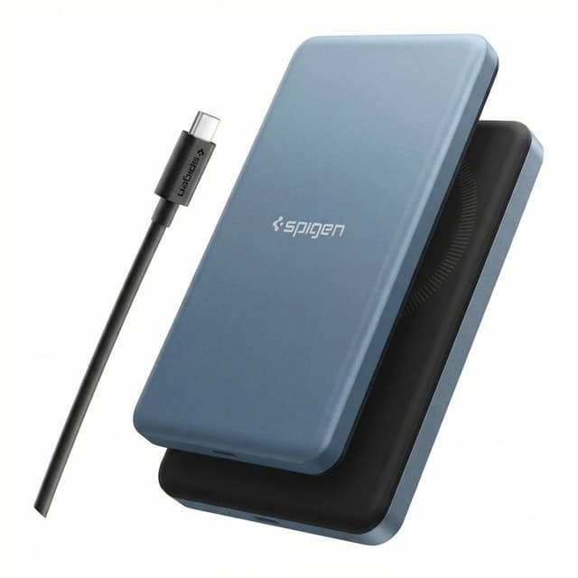 Spigen EA2205MQ Essential MagSafe powerbank 5000mAh Qi2 22.5W - Teal blue