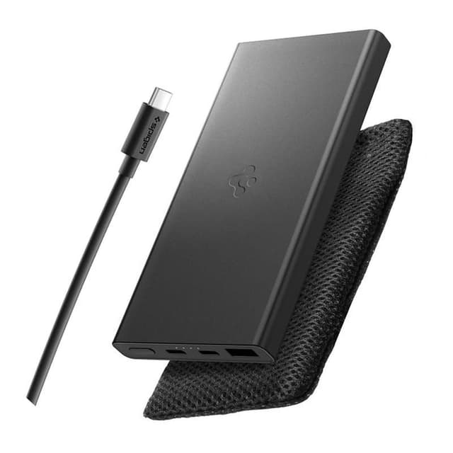 Spigen Essential EA2210 Powerbank 10000mAh 22,5W USB-C/USB-A - Sort