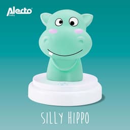 Alecto SILLY HIPPO LED nattlampa flodhäst blå