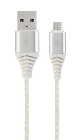 Cablexpert MicroUSB - USB-kabel, 1 m, vit