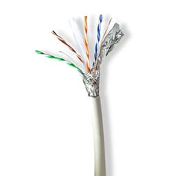 Nedis CAT6a verkkokaapelirulla | Solid | SF/UTP | Puhdas kupari | 100 m | Sisäkäyttöinen | Pyöreä | LSZH | Harmaa | Vetolaatikko