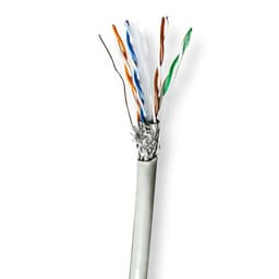 Nedis Nettverkskabelen Roll | CAT6 | Strandet | S/FTP | CCA | 305 m | Innendørs | Rund | PVC | Grå | Trekkboks