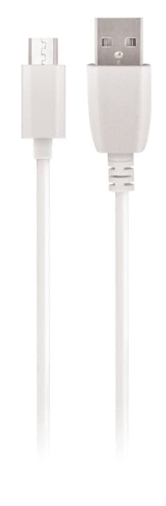 Maxlife microUSB laddkabel för snabbladdning, 2A, 1m, vit