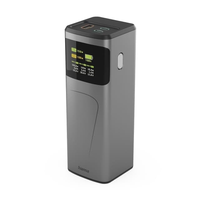 Hama Powerbank 24000mah 2xUSB-C 1xUSB-A 150W Snabbladdning