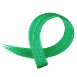 10 st Clip in Hair Extensions Grön